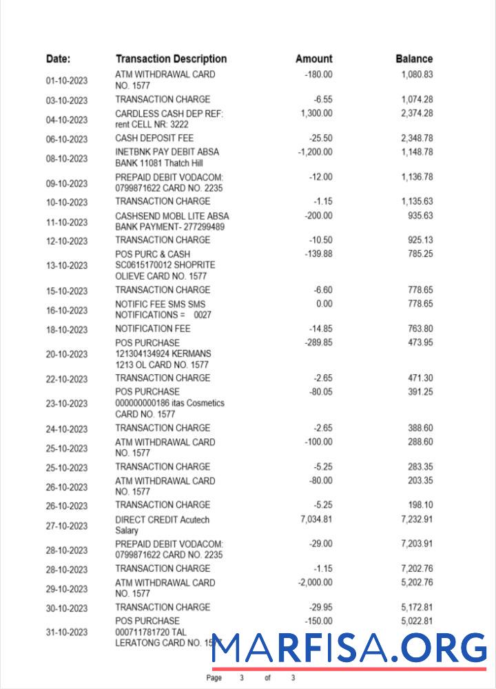 Албания ProCreditBank Банковский Выписка из банка 3 pages 2 дизайн
