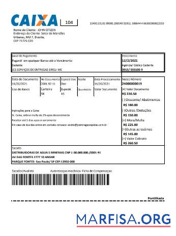 Бразилия Caixa Банковский Выписка из банка Excel дизайн