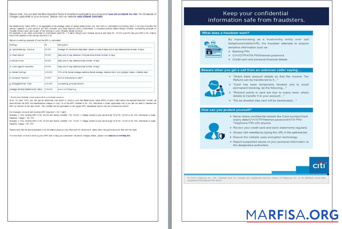 Индия Citibank Банковский Выписка из банка Word 6 pages, 5 6 pages образец