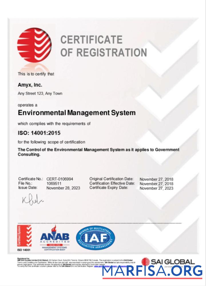 Realistisch Australien SAI GLOBAL Zertifikat of Geschäft Registrierung Word and PDF Vorlage