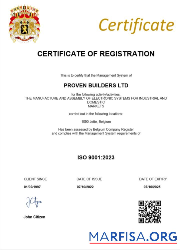 Bearbeitbar Belgien Zertifikat of Registrierung Word and PDF Vorlage