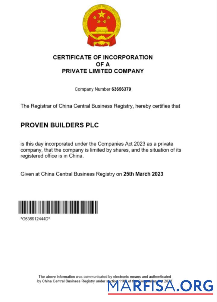 Premium China Zertifikat of Registrierung Word and PDF Vorlage