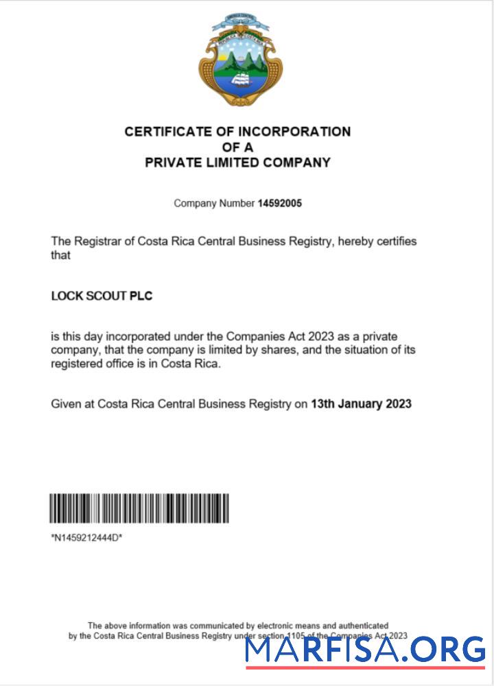 Premium Costa Rica Zertifikat of Registrierung Word and PDF Vorlage