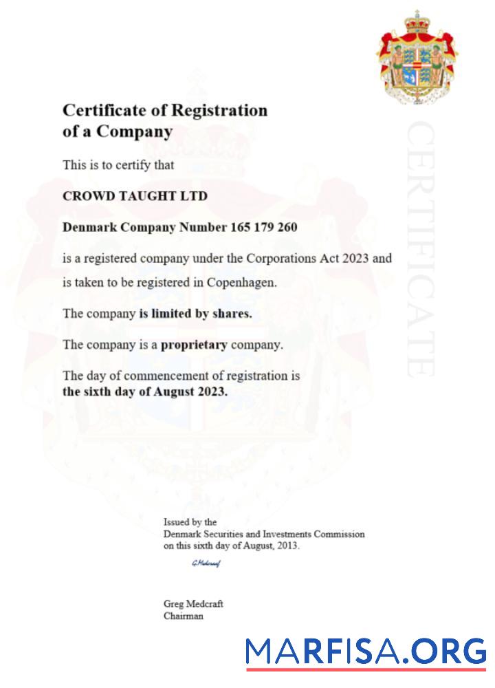 Premium Dänemark Zertifikat of Registrierung Word and PDF Vorlage