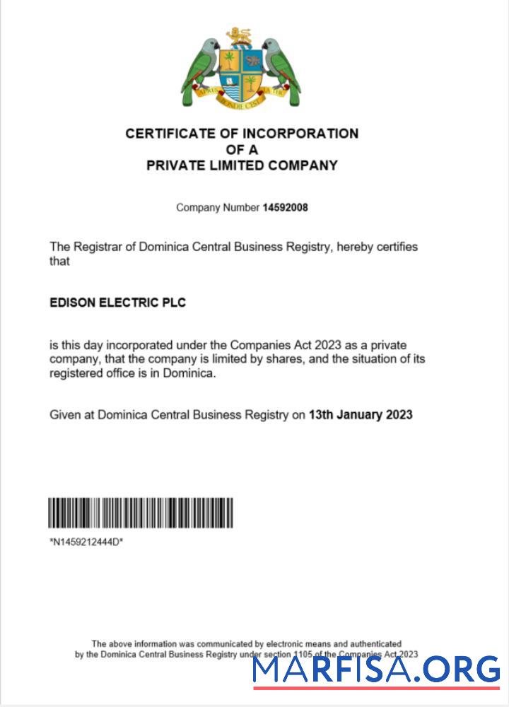 Premium Dominica Zertifikat of Registrierung Word and PDF Vorlage