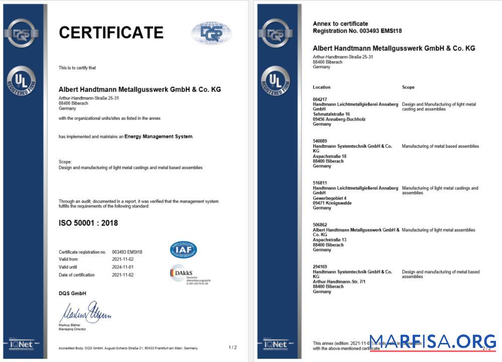 Premium Deutschland DQS Zertifikat of Registrierung Word and PDF Vorlage