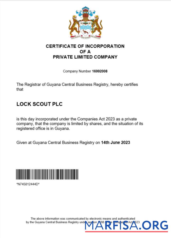 Premium Guyana Zertifikat of Registrierung Word and PDF Vorlage