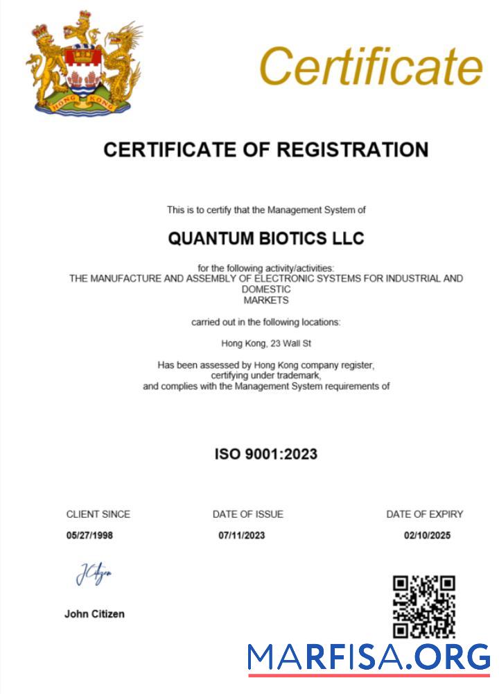 Premium Hongkong Zertifikat of Registrierung Word and PDF Vorlage