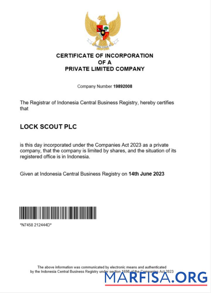 Premium Indonesien Zertifikat of Registrierung Word and PDF Vorlage