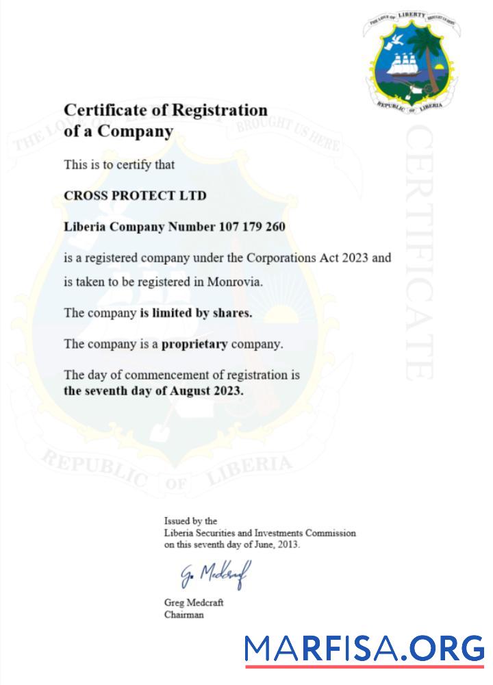 Bearbeitbar Liberia Geschäft Registrierung Zertifikat Word and PDF Vorlage