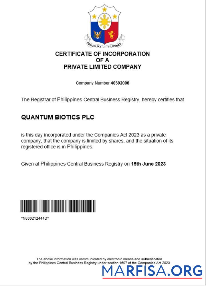 Premium Philippinen Geschäft Registrierung Zertifikat Word and PDF Vorlage
