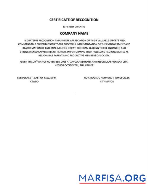 Bearbeitbar Philippinen Zertifikat of recognition Word and PDF Vorlage