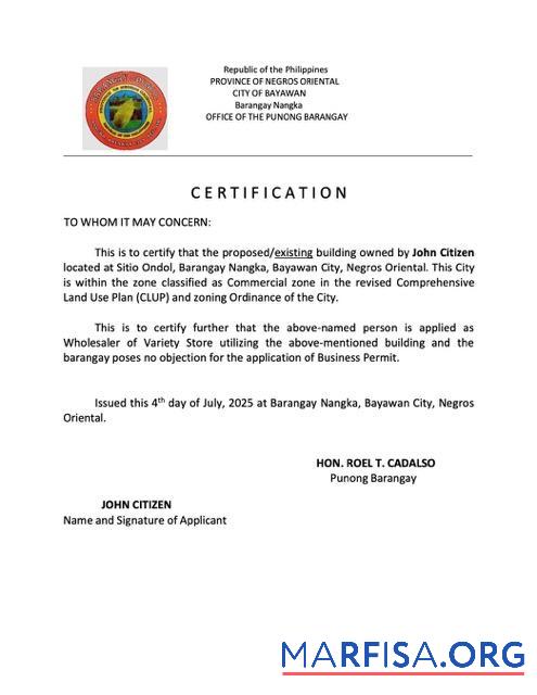 Premium Philippinen Zertifizierung of existence Word and PDF Vorlage