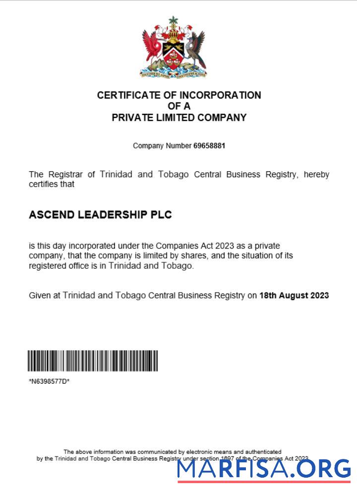 Hohe Qualität Trinidad und Tobago Geschäft Registrierung Zertifikat Word and PDF Vorlage