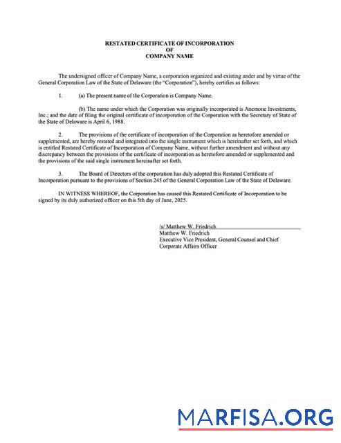 Hohe Qualität USA Delaware Zertifikat of incorporation Word and PDF Vorlage