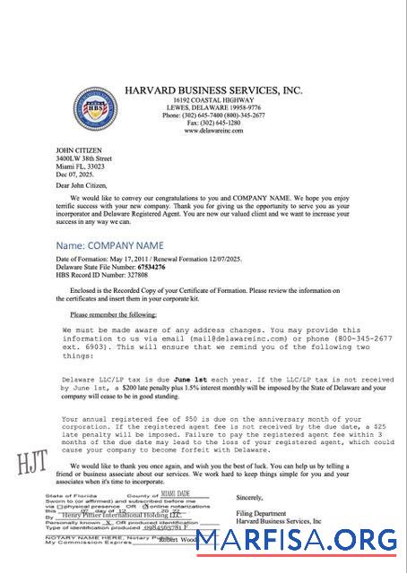 Realistisch USA Delaware Registrierung Zertifikat Word and PDF Vorlage, Version 2