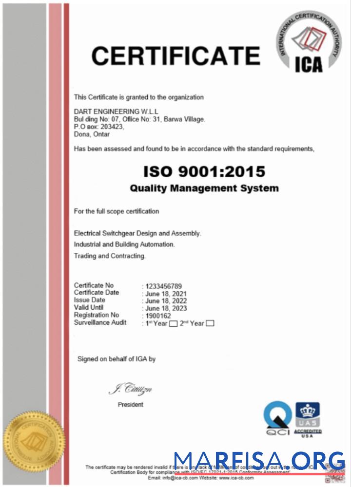 Premium USA ICA certiificate of Registrierung Word and PDF Vorlage