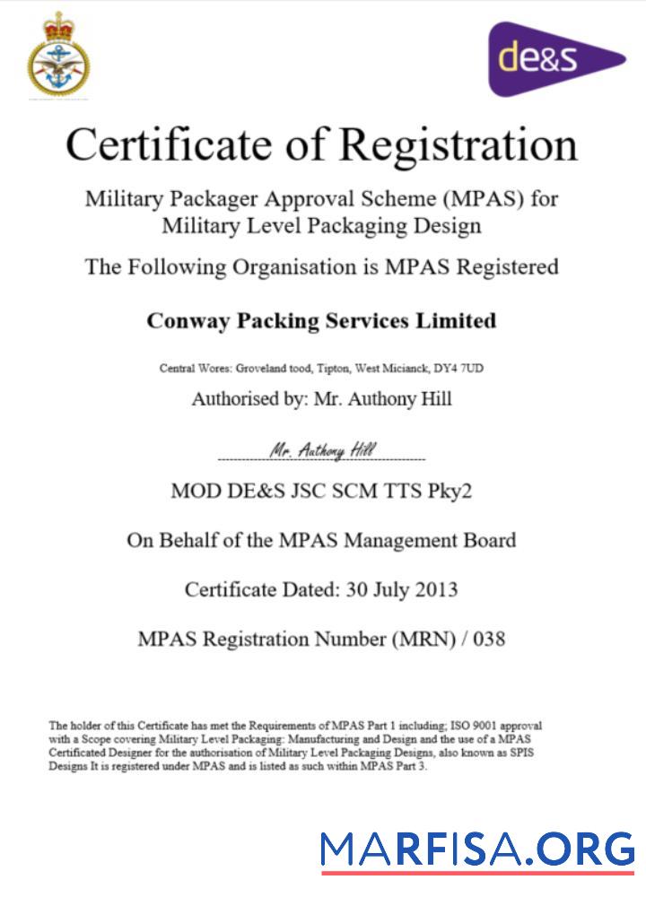 Bearbeitbar USA MPAS Zertifikat of Geschäft Registrierung Word and PDF Vorlage