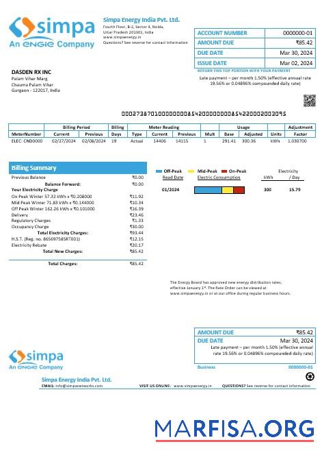 Индия Simpa Energy Индия Pvt. Ltd. шаблон