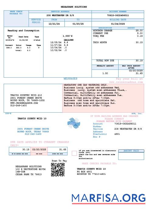 Премиум США Texas Dasor Management and Инвестиция Бизнес Счёт за коммунальные услуги Счёт Шаблон in Word nd PDF Форматы