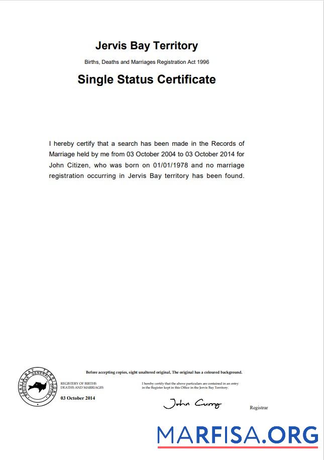 Realistisch Australien Jervis Bay Territory Scheidung Zertifikat Vorlage in Word Format