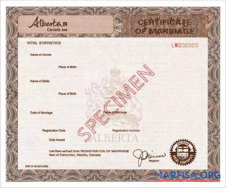 Kanada Registrar of vital Statistik Ehe Zertifikat Mockup