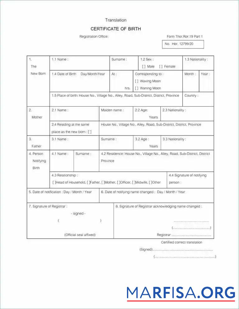 Registrierung office Zertifikat of Geburt Mockup