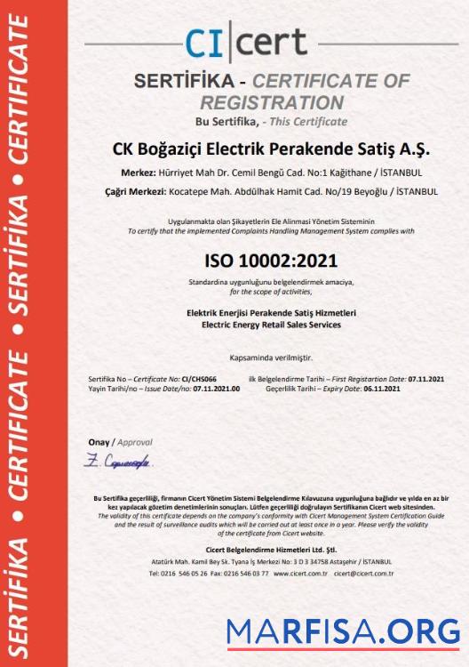 Hohe Qualität Türkei Cicert Zertifikat Vorlage in Word and PDF Format