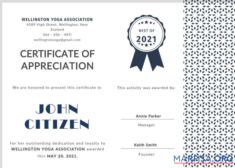 Hohe Qualität USA Customer Appreciation Zertifikat Vorlage in Word and PDF Format, Version 2