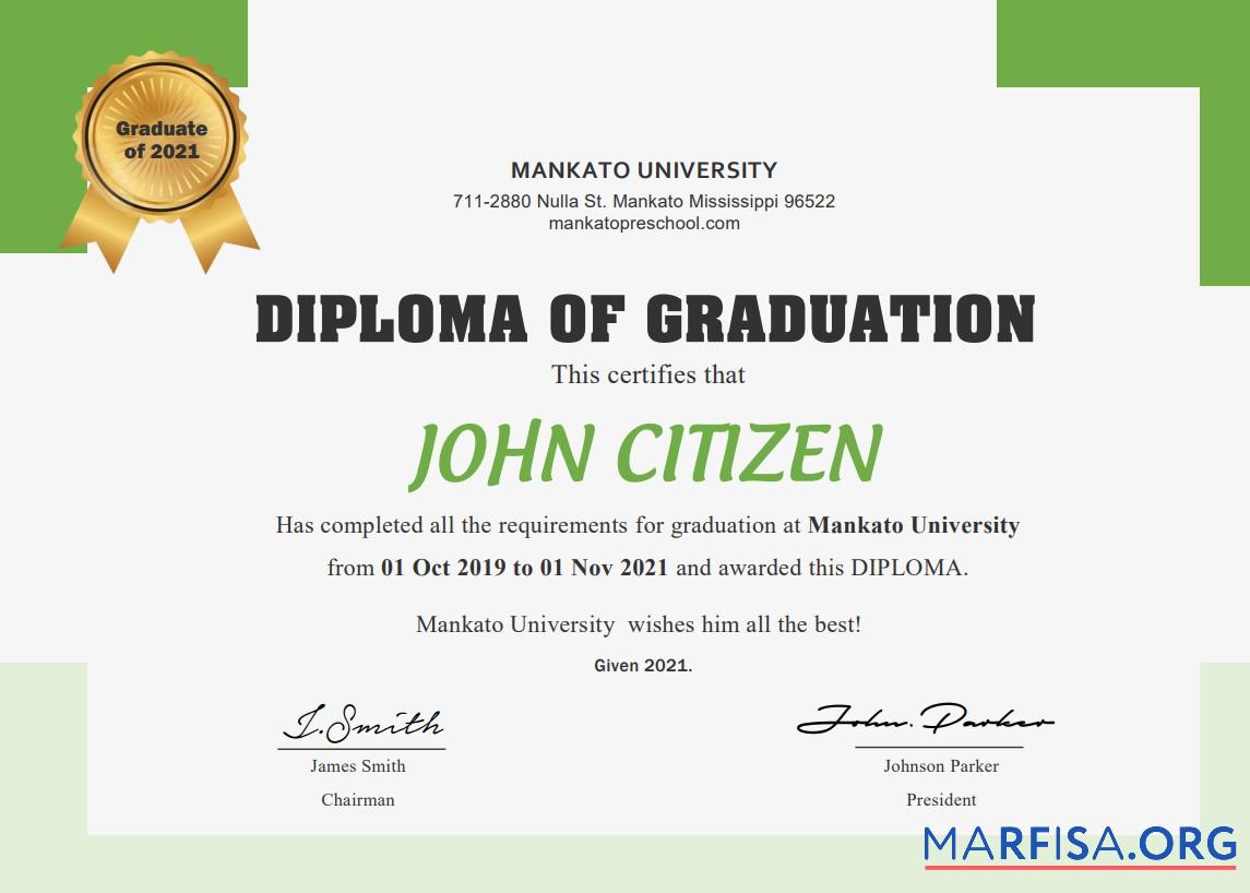 USA Diplom cert Mockup