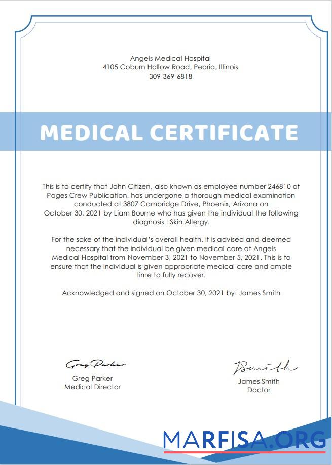 USA Hospital Medizinisch cert Mockup