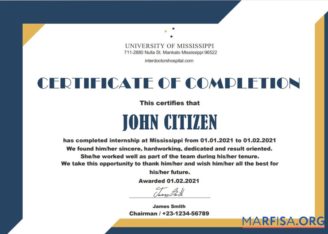 USA Internship cert Vorschau