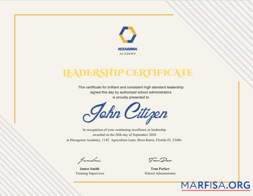 USA Leadership cert Mockup