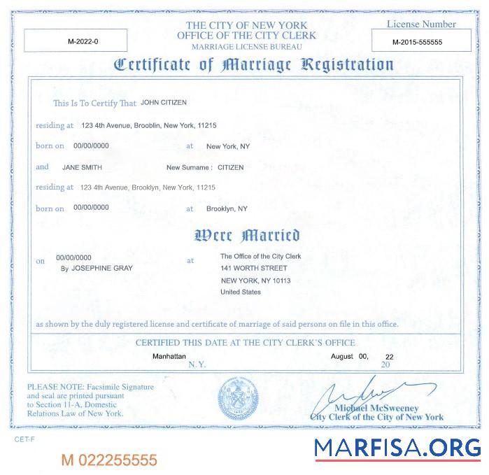 Professionell USA Neu York state Ehe Zertifikat Vorlage in PSD Format