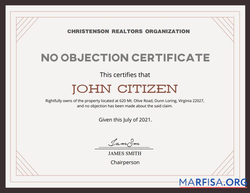 USA No Objection cert Probe