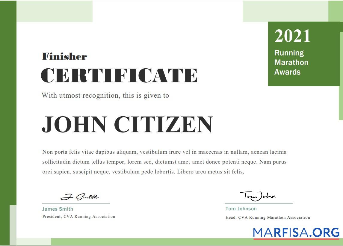 USA Running Award cert Vorschau