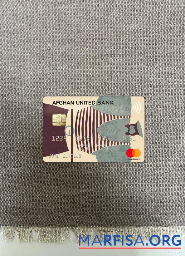 Афганистан Afghan United Банковский mastercard фотообраз Лицевая сторона предпросмотр
