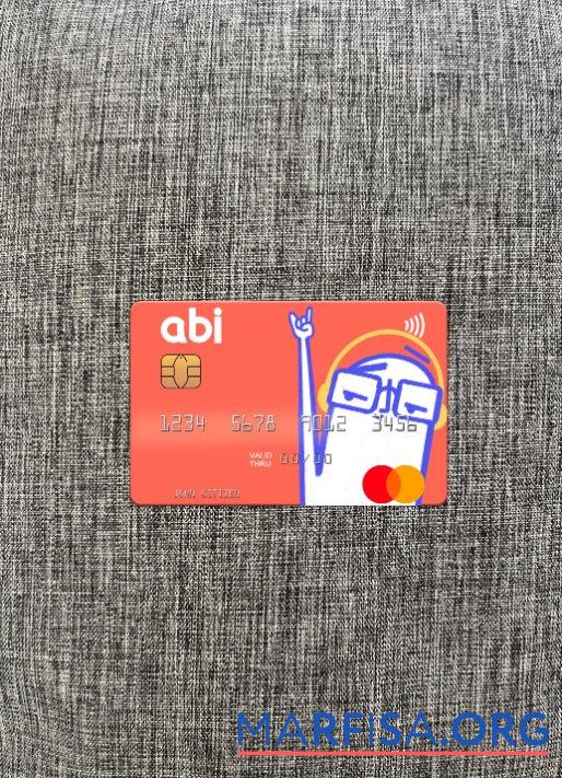 Албания American Банковский of Investments (ABI) mastercard фотообраз Лицевая сторона макет