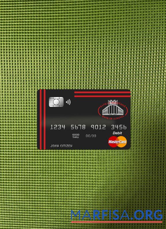 Албания Банковский of Албания Банковский mastercard фотообраз Лицевая сторона макет
