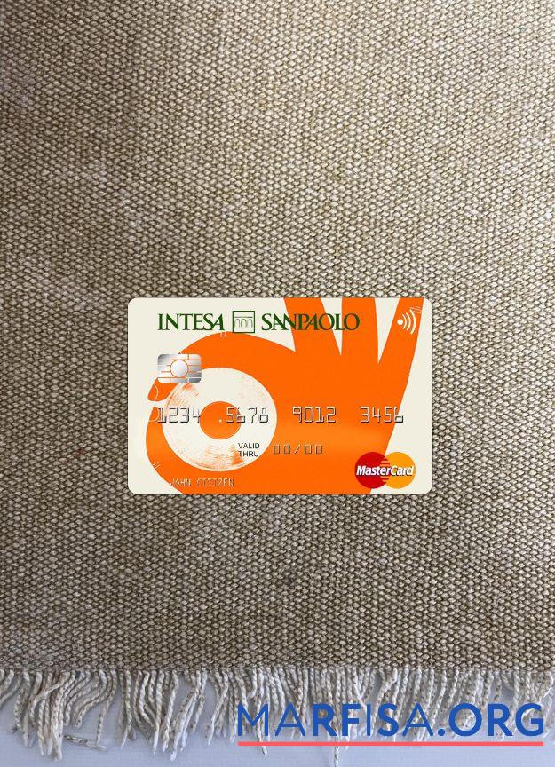 Албания Intesa Sanpaolo Банковский mastercard фотообраз Лицевая сторона дизайн