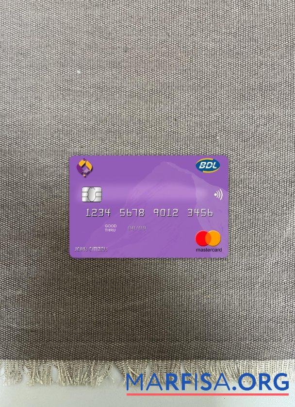 Алжир Banque de developpement mastercard фотообраз Лицевая сторона макет