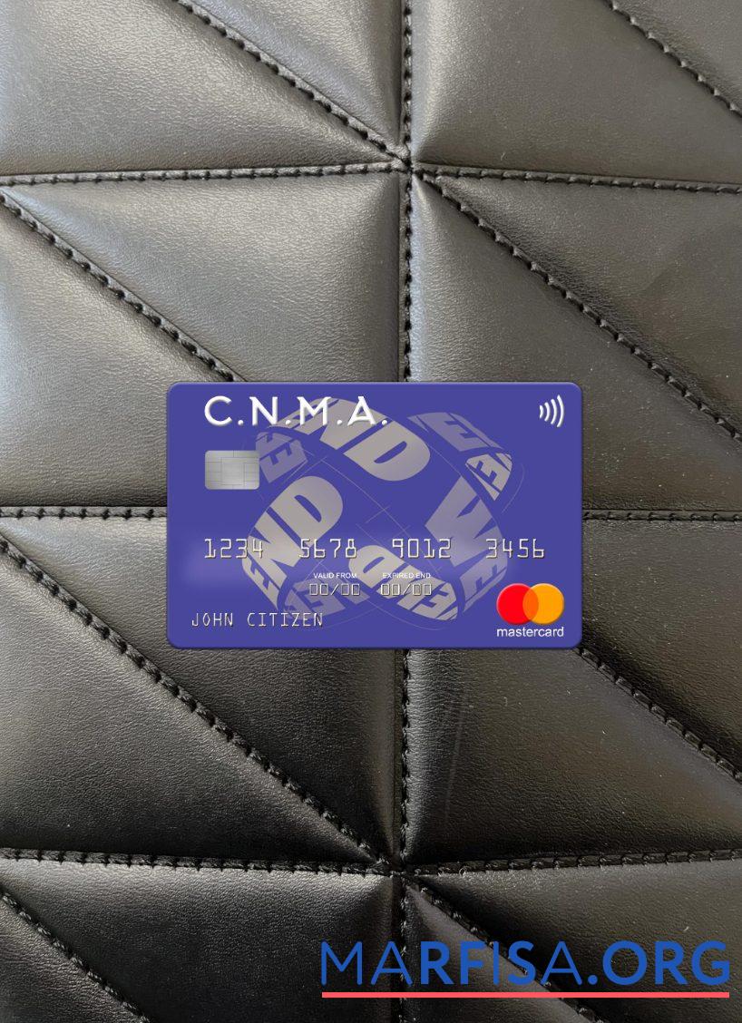 Алжир Caisse Nationale de Mutualite╠ü Agricole mastercard фотообраз Лицевая сторона макет