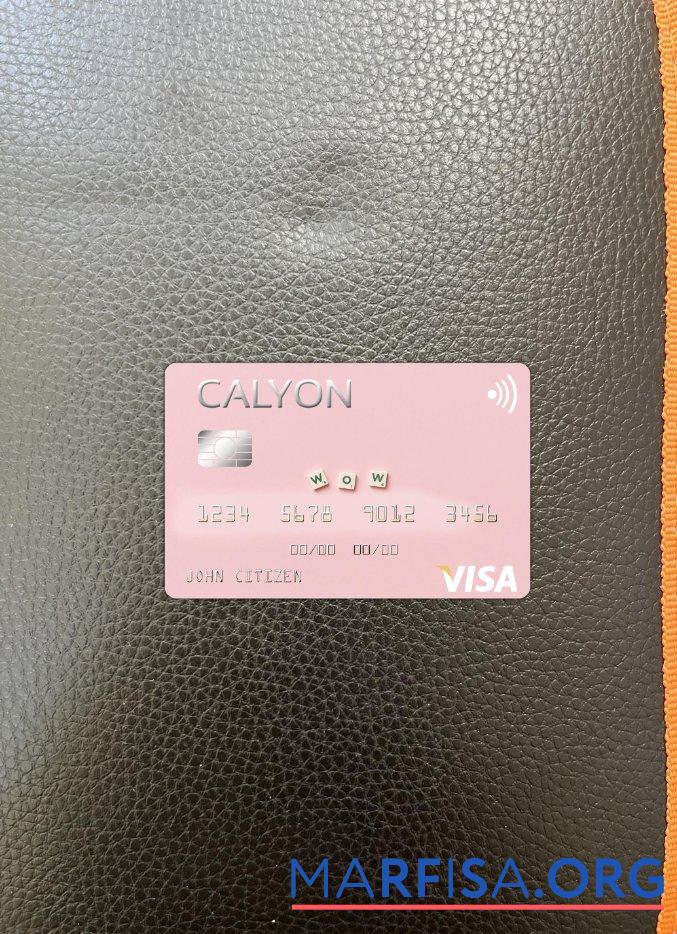 Алжир Calyon Alge╠ürie Банковский Виза Карта фотообраз Лицевая сторона образец