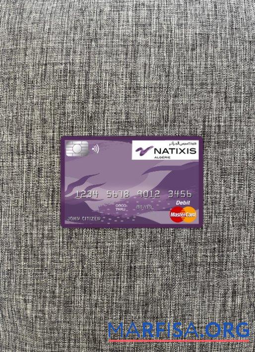 Алжир Natixis algerie Банковский master Карта фотообраз Лицевая сторона образец