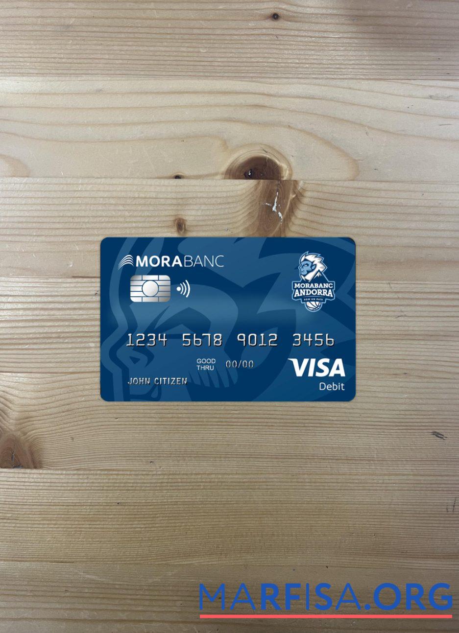 Андорра Morabank Виза Дебет фотообраз Лицевая сторона дизайн