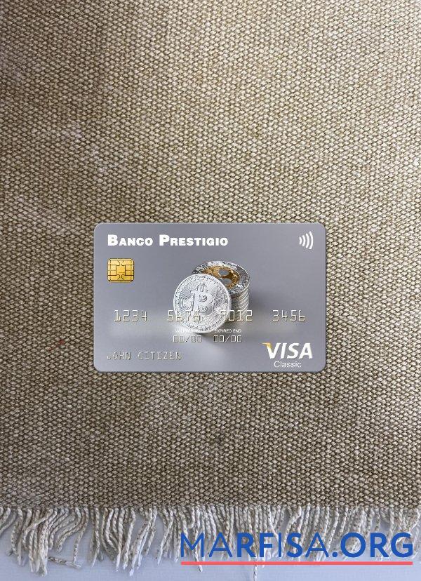 Ангола Banco Prestigio, S.A. Виза Карта фотообраз Лицевая сторона образец