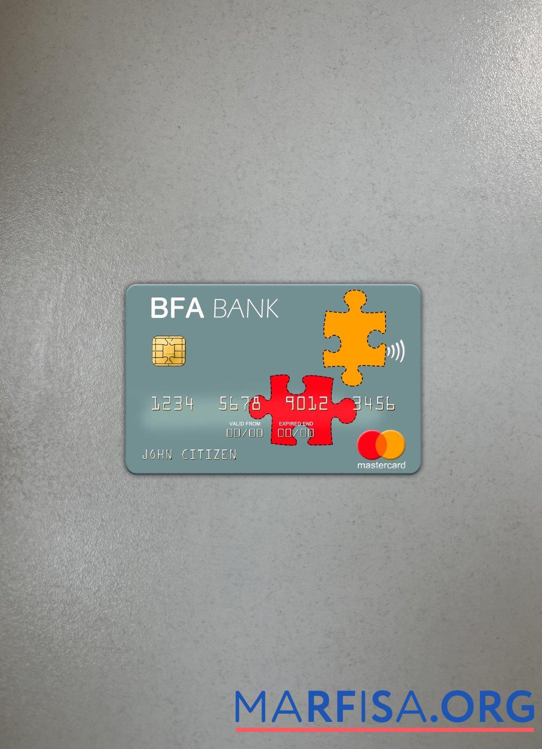 Ангола Banco de Fomento mastercard фотообраз Лицевая сторона образец