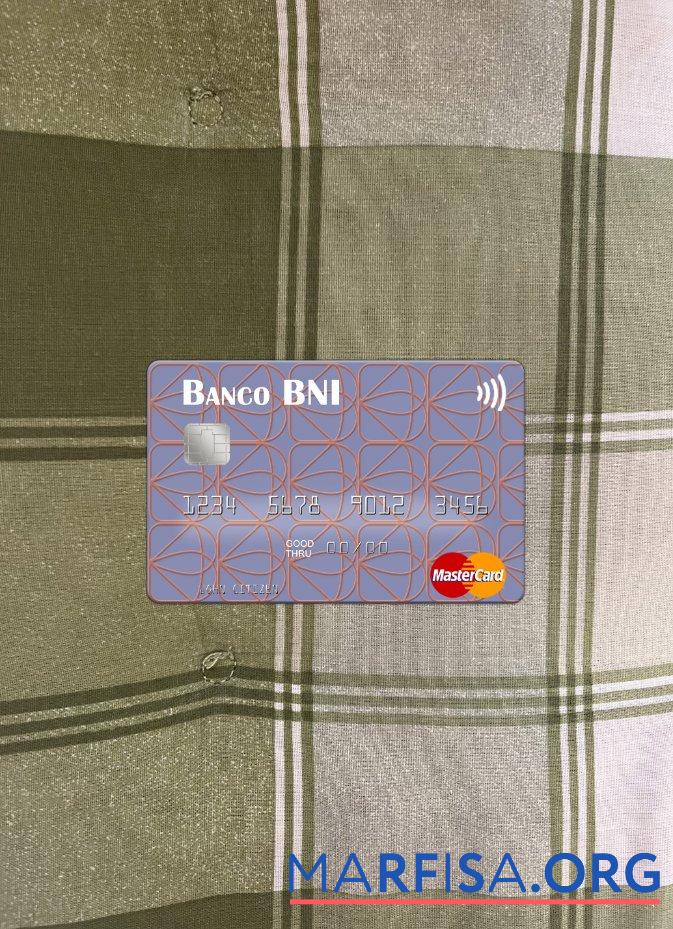 Ангола Banco de Nego╠ücios Internacional mastercard фотообраз Лицевая сторона макет