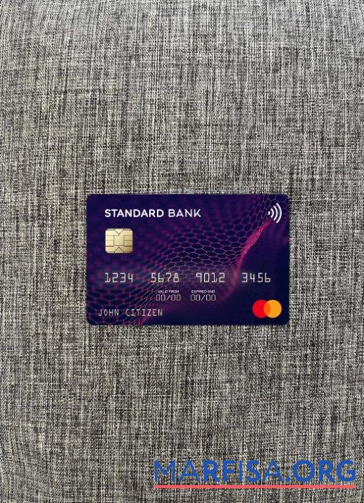 Ангола стандартный Банковский mastercard фотообраз Лицевая сторона макет