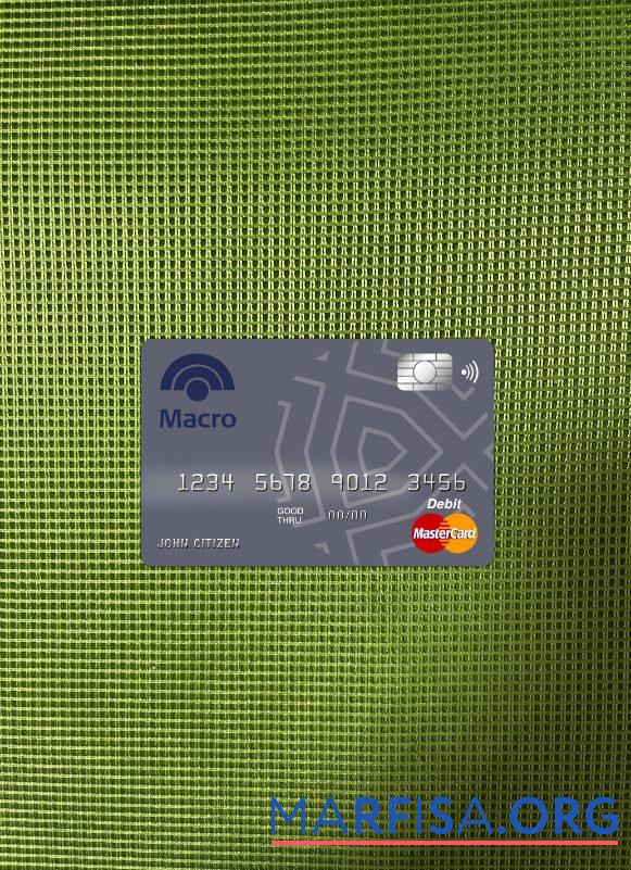 Argenitina Banco Macro S.A Банковский master Карта фотообраз Лицевая сторона дизайн